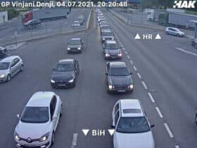 Vinjani Donji Hırvatistan Sınır Kapısı Canlı